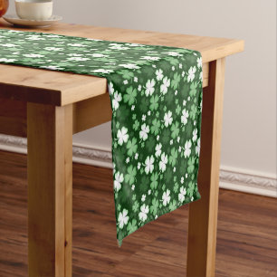 Green Shamrock, St. Patrick's Day Short Table Runner