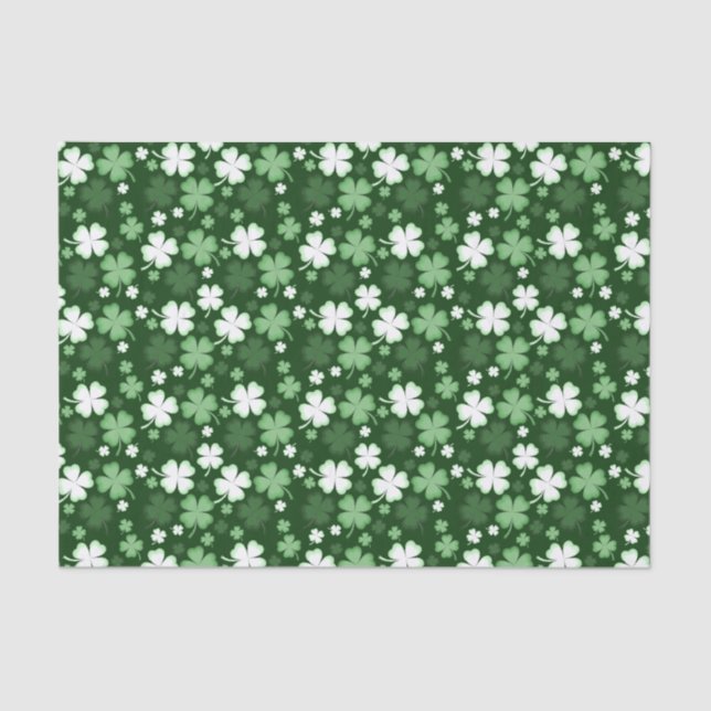 Green Shamrock, St. Patrick's Day Tissue Paper (Front)