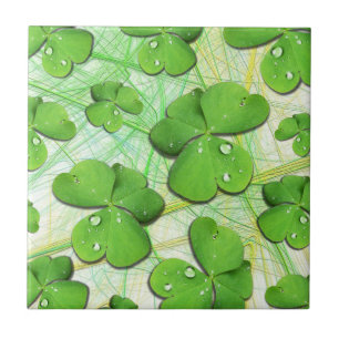 Green Shamrock St Patrick's iPhone 5 Case-Mate Ceramic Tile