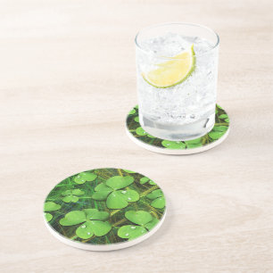 Green Shamrock St Patrick's iPhone 5 Case-Mate Coaster