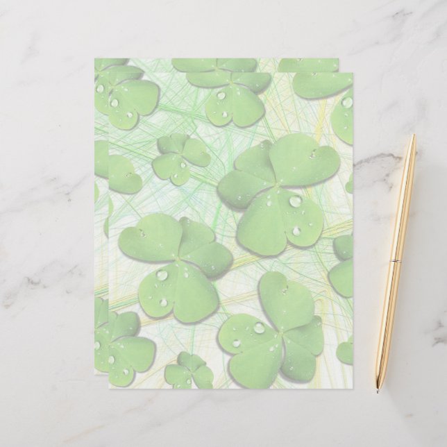 Green Shamrock St Patrick's iPhone 5 Case-Mate Custom Letterhead (Front/Back In Situ)