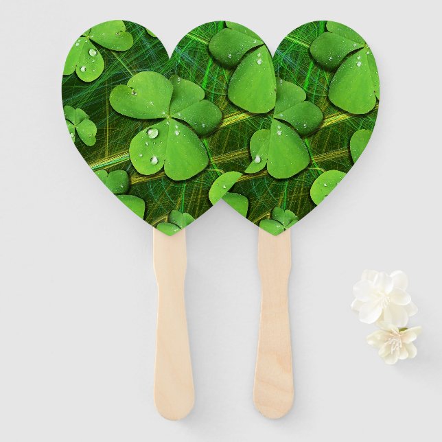 Green Shamrock St Patrick's iPhone 5 Case-Mate Hand Fan (Front and Back)