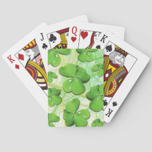 Green Shamrock St Patrick's iPhone 5 Case-Mate Playing Cards