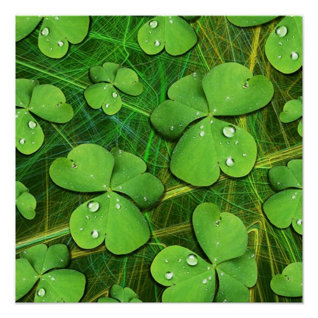 Green Shamrock St Patrick's iPhone 5 Case-Mate Poster (Front)