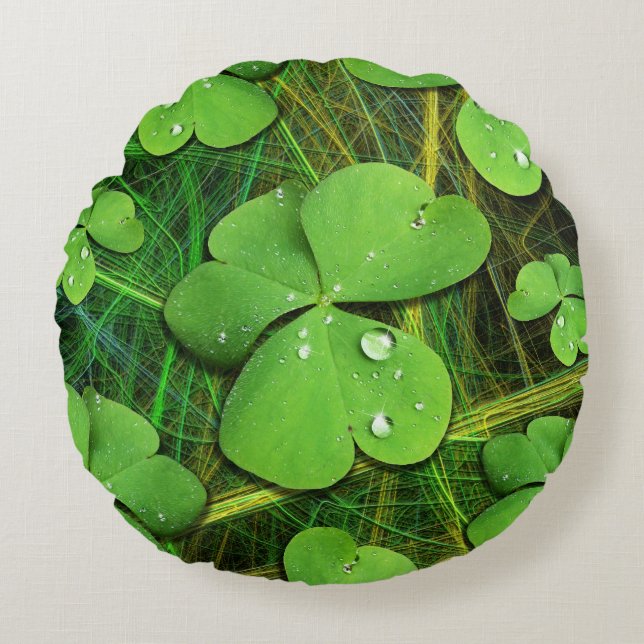 Green Shamrock St Patrick's iPhone 5 Case-Mate Round Cushion (Front)