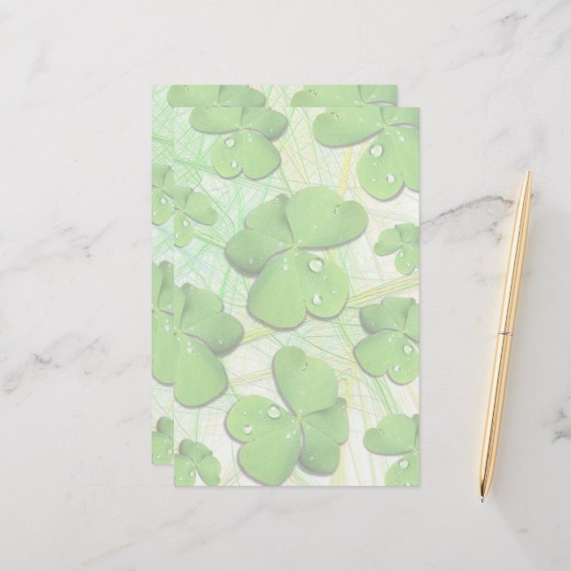 Green Shamrock St Patrick's iPhone 5 Case-Mate Stationery (Front/Back In Situ)