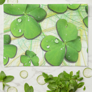 Green Shamrock St Patrick's iPhone 5 Case-Mate Tea Towel