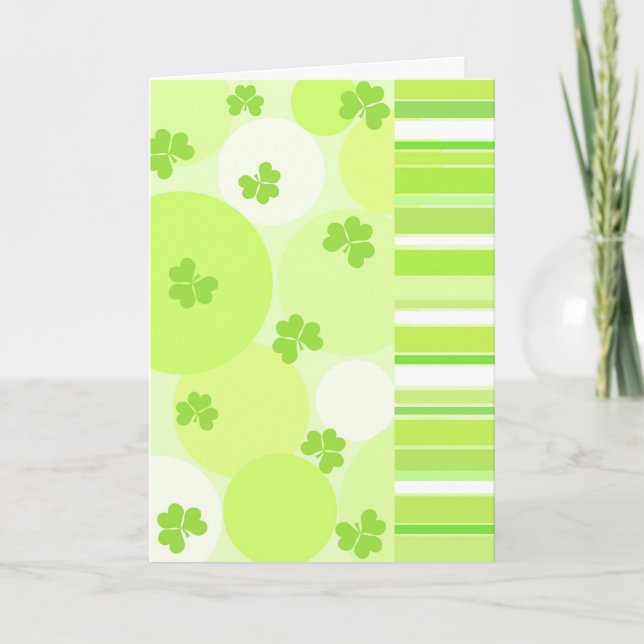 Green Shamrocks - Card (Front)