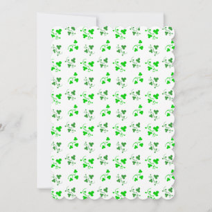 Green Shamrocks Custom Party Invitation