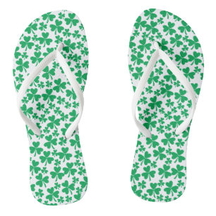 Green Shamrocks for St Patrick's Day Thongs