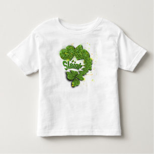 Green Shamrocks   sparkling hearts ShainteT-Shirt Toddler T-Shirt