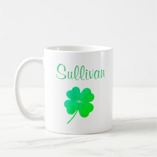 Green Shamrocks St. Patricks Day Irish Mug