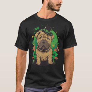 Green Shar Pei shamrock on St Patricks Day Shar Pe T-Shirt