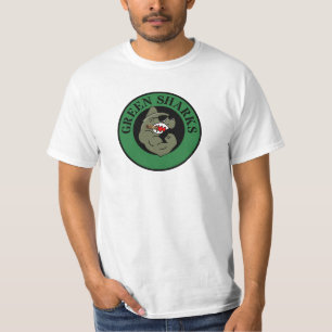 green sharks shirt dark green outline 