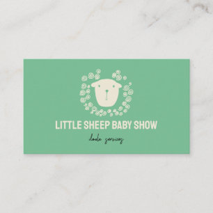 Green Sheep New Born Baby Doula Business Card
