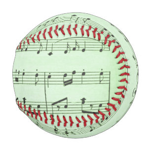 Green Sheet Music Baseball