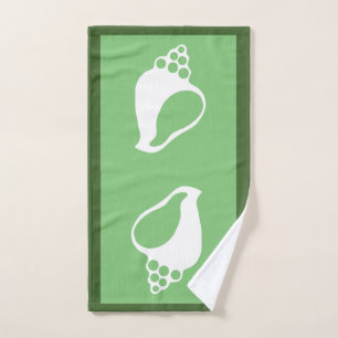Green Shell Hand Towel