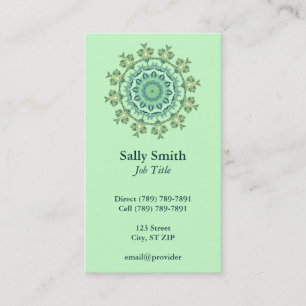 Green Shell Kaleidoscope Business Card
