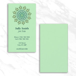 Green Shell Kaleidoscope Business Card