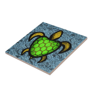 Green Shell Turtle Tile
