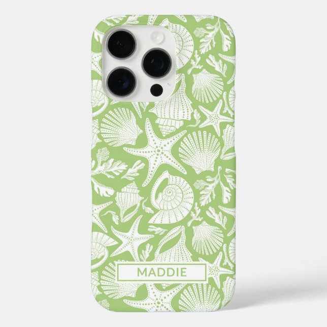 Green Shells Personalised Case-Mate iPhone Case (Back)