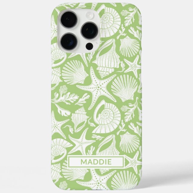 Green Shells Personalised Case-Mate iPhone Case (Back)
