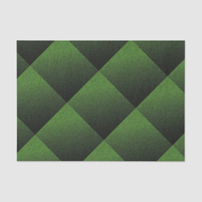 Green Shimmer Check Tissue Paper (Front)