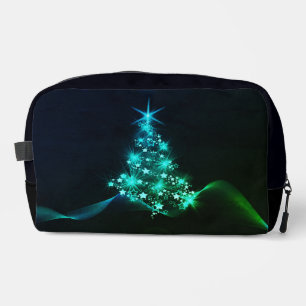 Green Shine of Stars on Christmas Tree Dark Dopp Kit