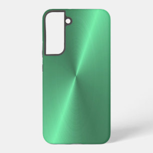 Green shiny faux metal samsung galaxy case