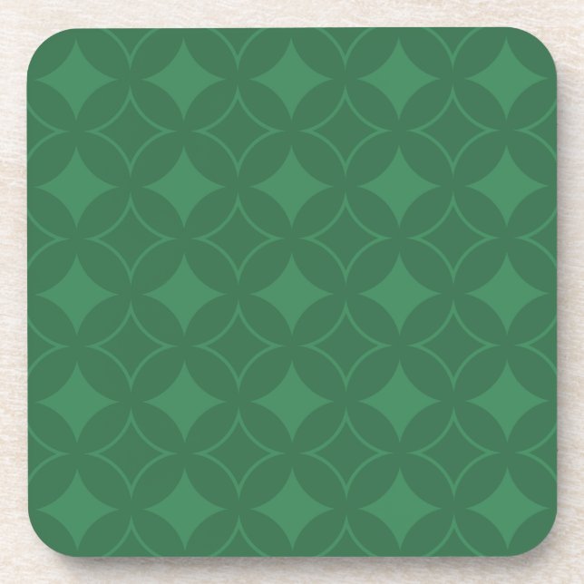Green Shippo pattern Coaster (Front)