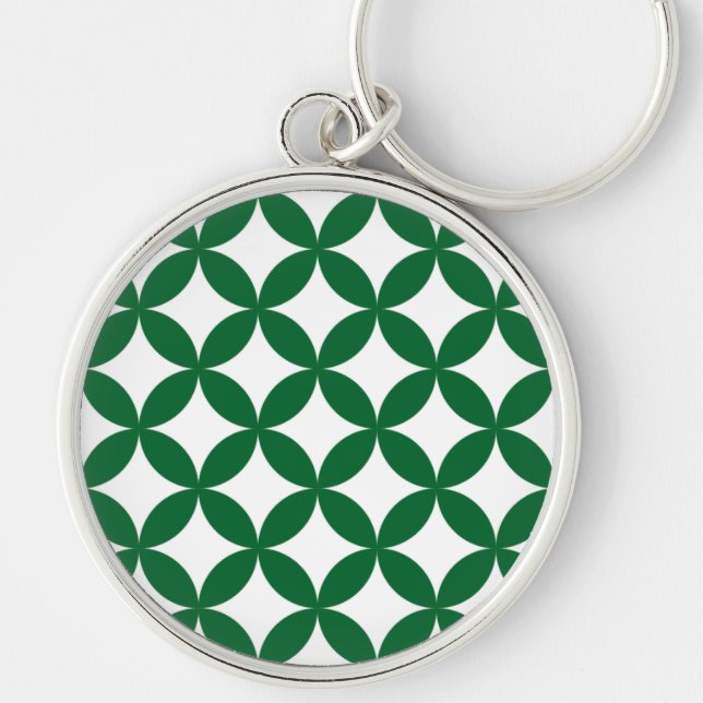 Green Shippo Pattern Keychain (Front)