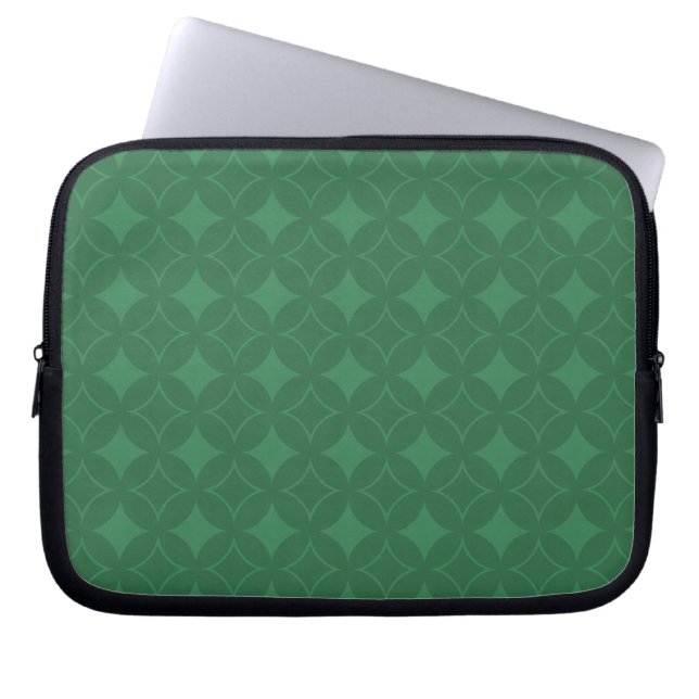 Green Shippo pattern Laptop Sleeve (Front)