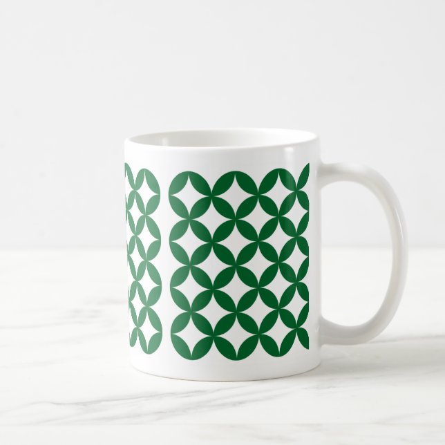 Green Shippo Pattern Mug – Japanese Traditional De (Right)