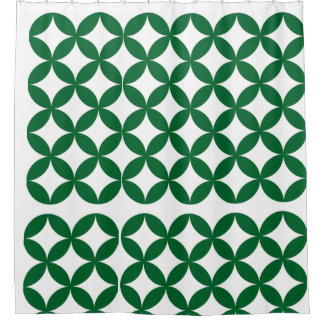 Green Shippo Pattern Shower Curtain
