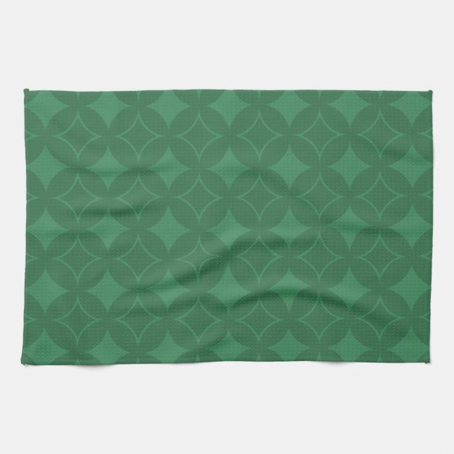 Green Shippo pattern Tea Towel (Horizontal)