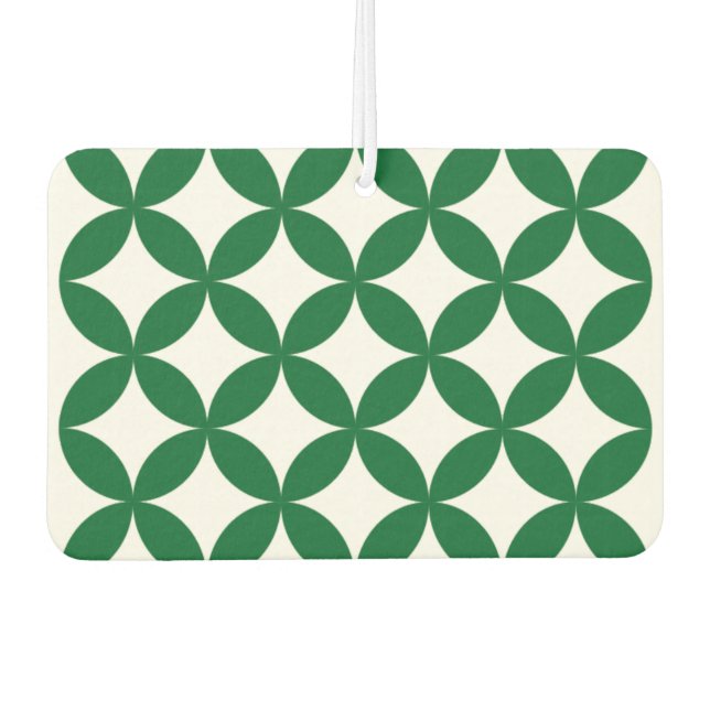 Green Shippo Rectangle Air Freshener (Front)