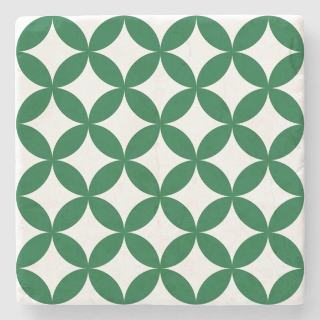 Green Shippo Square Coaster (Front)