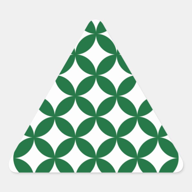 Green Shippo Triangle Stickers (Front)