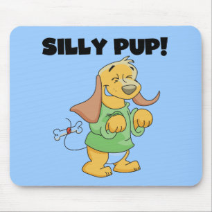 Green Shirt Silly Pup Tshirts and Gifts Mouse Pad