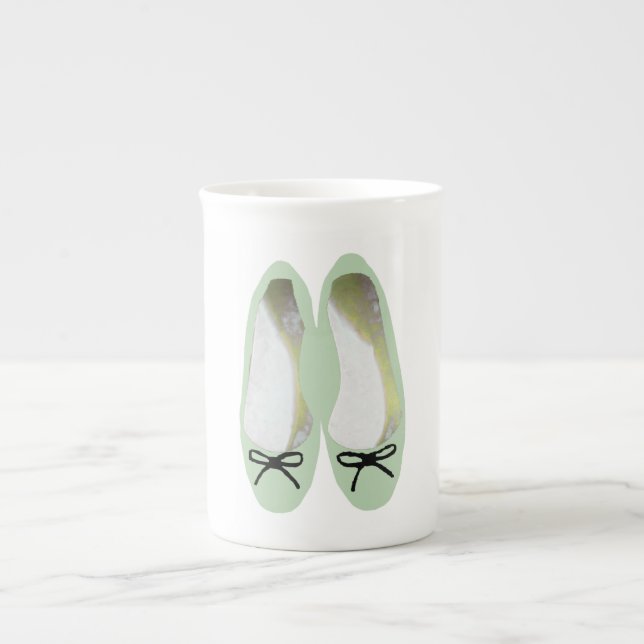 Green Shoes Bone China Mug (Front)
