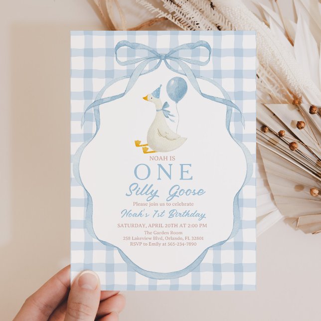 Green Silly Goose Birthday Invitation (Creator Uploaded)