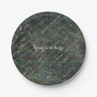 Green & Silver Army Camo Sparkle Glam Party