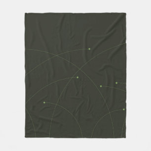 Green, simple, elegant, modern nature abstract fleece blanket