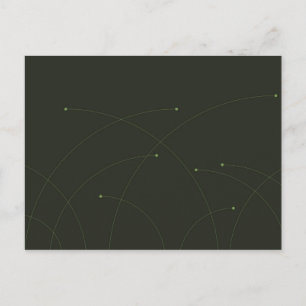 Green, simple, elegant, modern nature abstract postcard