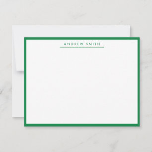 Green Simple Line Modern Stylish Elegant Formal Card