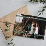 Green Simple Modern Wedding Save the Date<br><div class="desc">Simple Modern Wedding Save the Date personalised photo cards. For more advanced customisation of this design,  please click the "Customise" button! Matching items and more colour options are also available by request.</div>