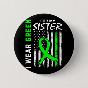 Green Sister Kidney Disease Cerebral Palsy Awarene 6 Cm Round Badge