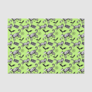 Green Skeleton Animals Tissue Paper