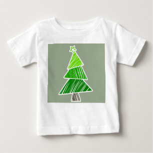 Green Sketchy Christmas Tree Infant T-shirt