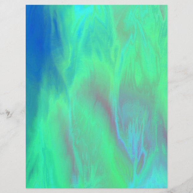 Green Skies Bulk Scrapbook Paper Pages (Front)